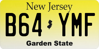 NJ license plate B64YMF