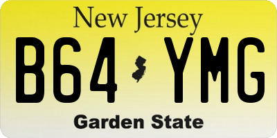 NJ license plate B64YMG