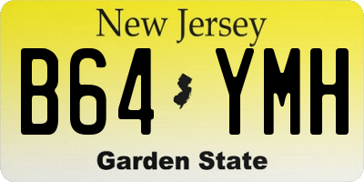 NJ license plate B64YMH