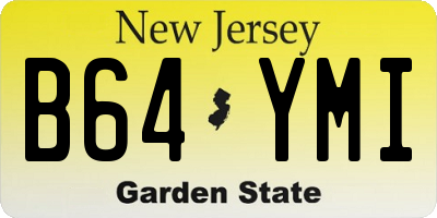 NJ license plate B64YMI