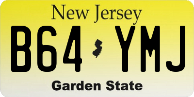 NJ license plate B64YMJ