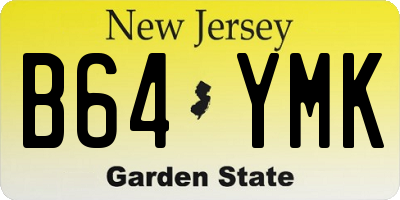 NJ license plate B64YMK