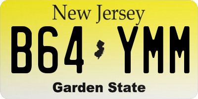 NJ license plate B64YMM