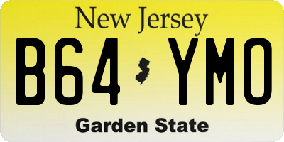 NJ license plate B64YMO