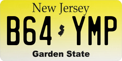 NJ license plate B64YMP