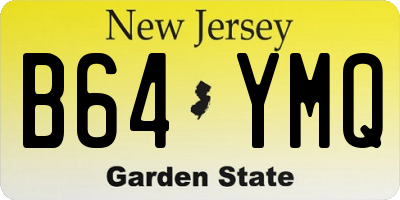 NJ license plate B64YMQ
