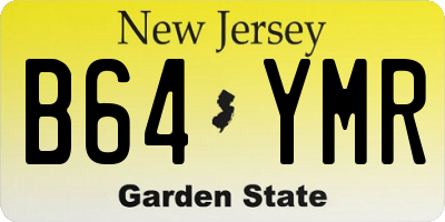 NJ license plate B64YMR