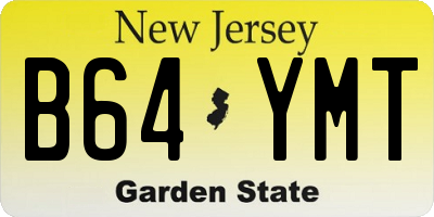 NJ license plate B64YMT