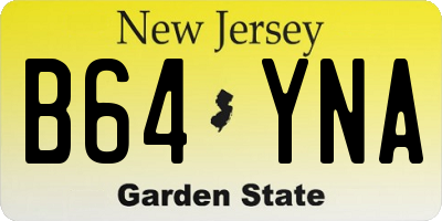 NJ license plate B64YNA