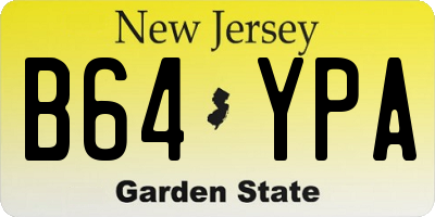 NJ license plate B64YPA