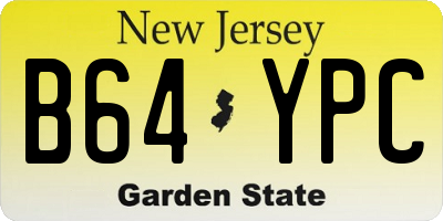 NJ license plate B64YPC