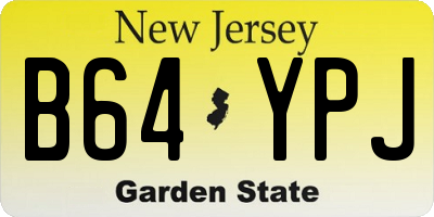 NJ license plate B64YPJ