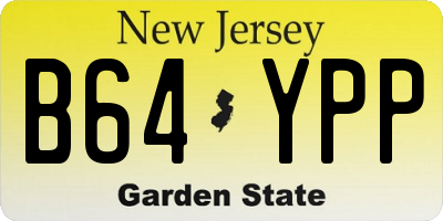 NJ license plate B64YPP