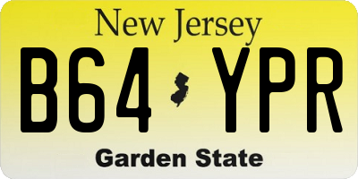 NJ license plate B64YPR