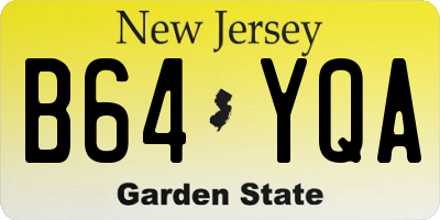NJ license plate B64YQA