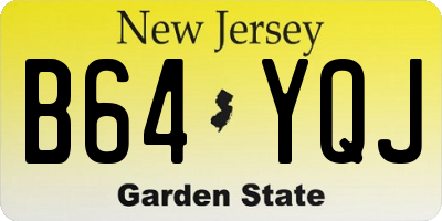NJ license plate B64YQJ