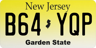 NJ license plate B64YQP