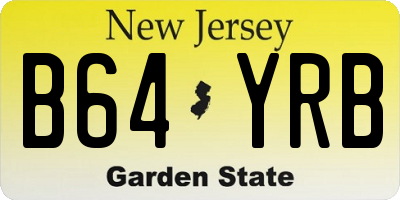 NJ license plate B64YRB
