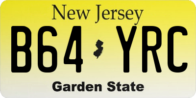 NJ license plate B64YRC