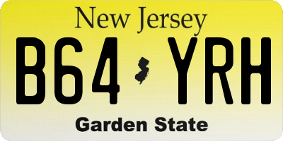 NJ license plate B64YRH