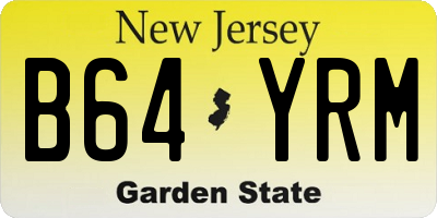NJ license plate B64YRM