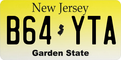 NJ license plate B64YTA