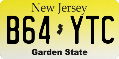 NJ license plate B64YTC