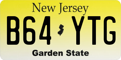 NJ license plate B64YTG
