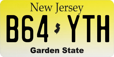 NJ license plate B64YTH