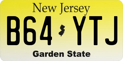 NJ license plate B64YTJ