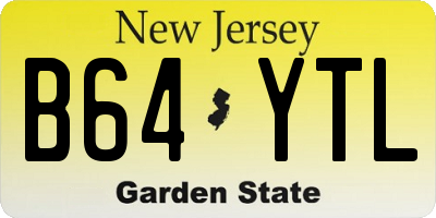 NJ license plate B64YTL