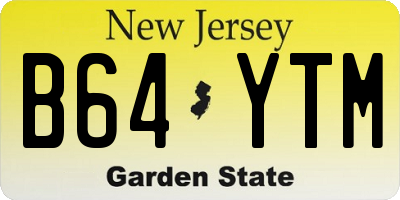 NJ license plate B64YTM