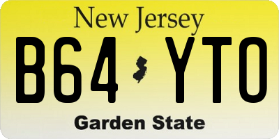 NJ license plate B64YTO