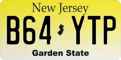NJ license plate B64YTP
