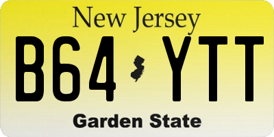 NJ license plate B64YTT