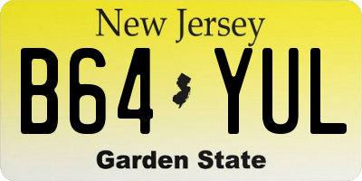 NJ license plate B64YUL