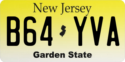 NJ license plate B64YVA