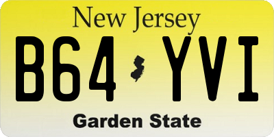 NJ license plate B64YVI