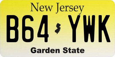 NJ license plate B64YWK