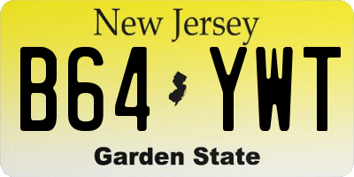 NJ license plate B64YWT