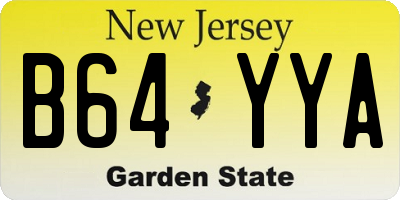 NJ license plate B64YYA