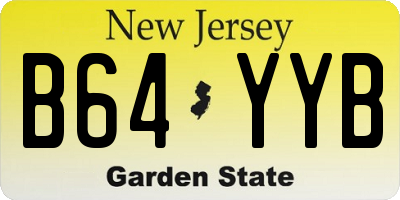 NJ license plate B64YYB
