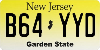 NJ license plate B64YYD