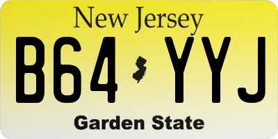 NJ license plate B64YYJ