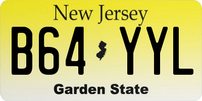 NJ license plate B64YYL