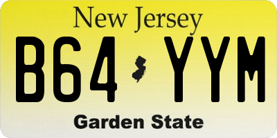 NJ license plate B64YYM