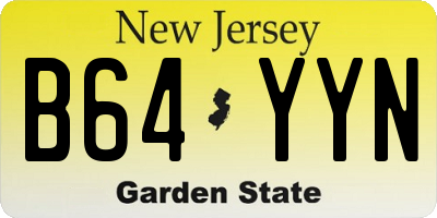 NJ license plate B64YYN