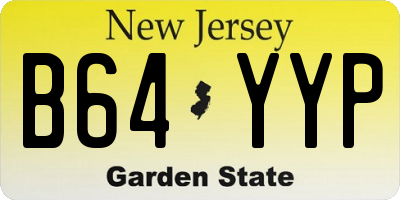 NJ license plate B64YYP