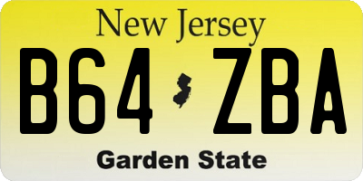 NJ license plate B64ZBA