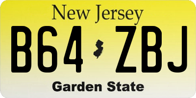 NJ license plate B64ZBJ